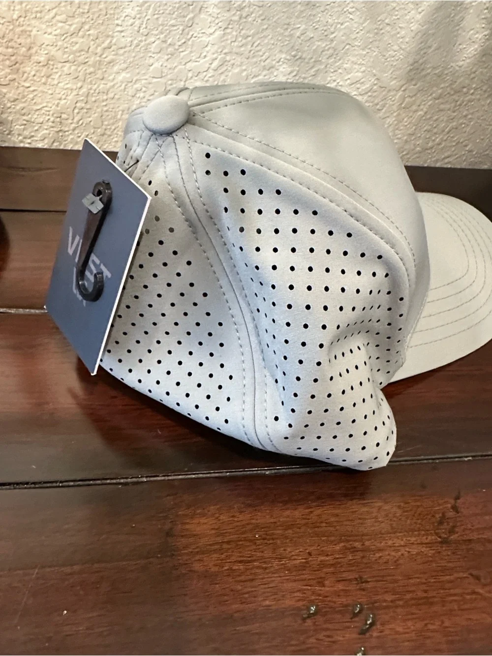 Light Gray Performance Hat with Subtle Logo